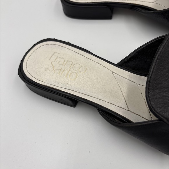 FRANCO SARTO MULE WOMEN SHOES SIZE 6.5 BLACK LEATHER - Picture 5 of 10